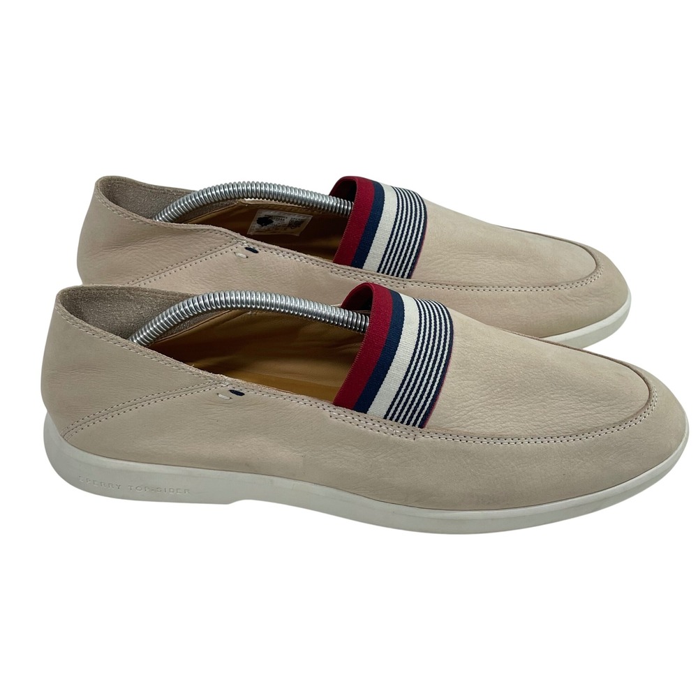 Sperry Gold Cup Cabo Plushwave Slip On Sneakers Tan Leather Mens Size 11 Shoes